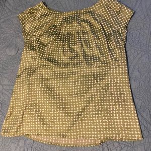 Green and cream cap sateen